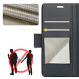 Etui do Xiaomi 14T Pro, ERBORD Glossy Litchi, portfel z klapką, czarne