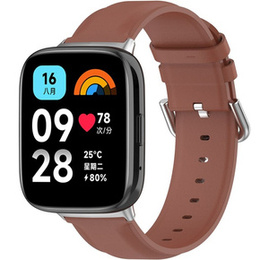 Pasek Skórzany do Xiaomi Redmi Watch 3 Active, Brązowy