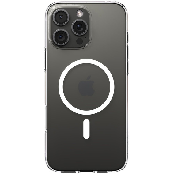 Etui Spigen do iPhone 16 Pro, Liquid Crystal Mag, przezroczyste + Szkło Hartowane 9H
