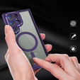 Etui do Samsung Galaxy S24 Ultra, ERBORD Impact Guard, do MagSafe, ciemnofioletowe