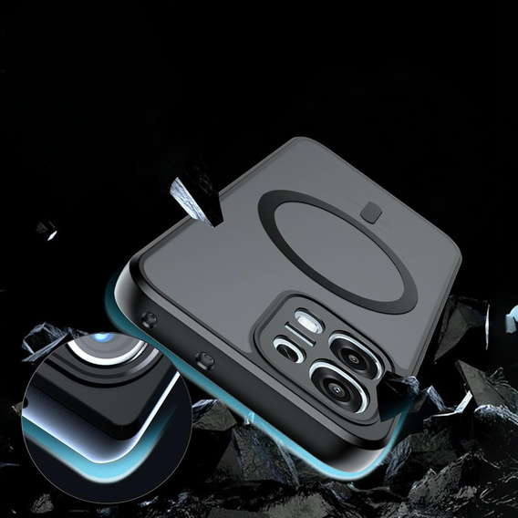 Etui do Oppo A6 Pro 5G, do MagSafe, ERBORD Matt Case, czarny