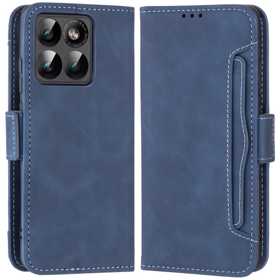 Etui z klapką do Motorola Edge 60 Pro – Card Slot Wallet, niebieskie