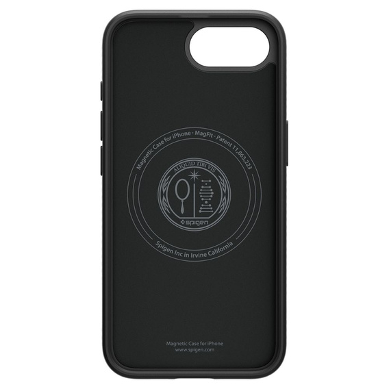 Etui Spigen do iPhone 16E, MagSafe, Liquid Air, czarne + Szkło Hartowane 9H