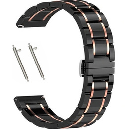 Bransoleta Ceramic z teleskopem 20mm, Black/Rose Gold