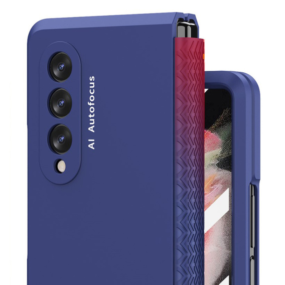 Etui Hinge Cover do Samsung do Galaxy Z Fold3 5G, ze szkłem, Blue