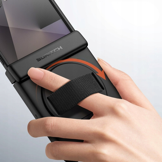 Etui do Samsung Galaxy Z Flip7, Suritch, czarne