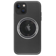 Etui do MagSafe do iPhone 13, Hole for Apple Logo, szare