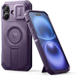 Etui Dexnor MagSafe do iPhone 16 magnetyczne z przesuwaną osłoną aparatu – fioletowe