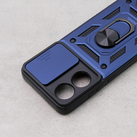 Etui pancerne do Oppo A78 4G, CamShield Slide, niebieskie