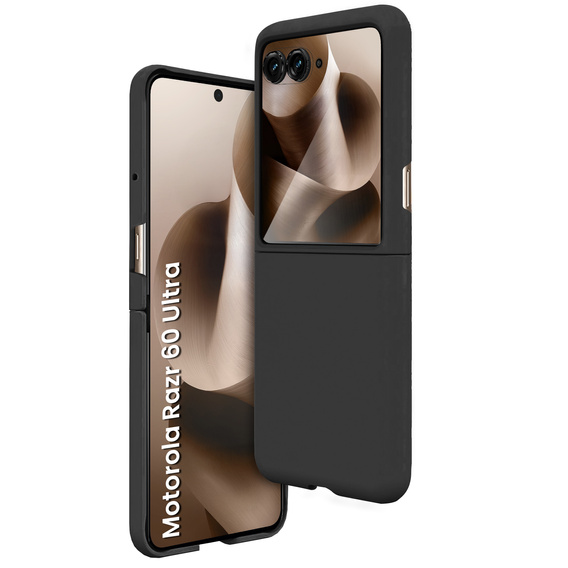 Etui do Motorola Razr 60 Ultra, PC Case, ze szkłem, czarne