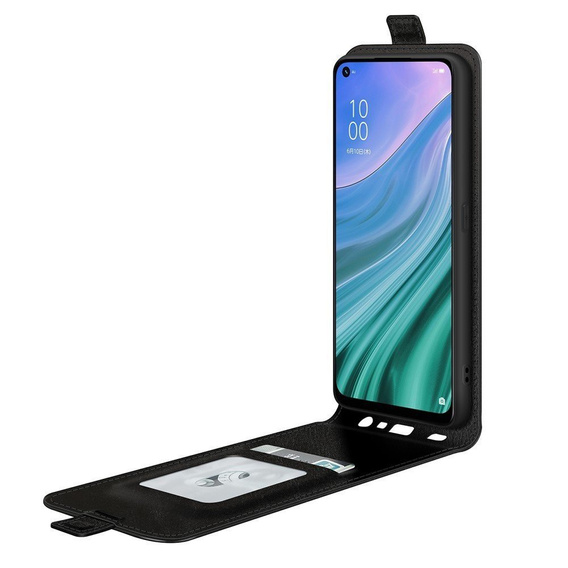 Etui z klapką do OPPO A54 5G / A74 5G / A93 5G, Flip, czarne