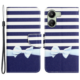 Etui z klapką do Xiaomi Redmi 13C / Poco C65, Wallet, Bowknot niebieskie