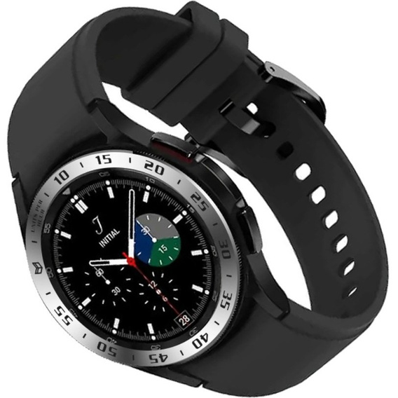 Nakładka Bezel Ring do Galaxy Watch 4 Classic 42mm, Silver/Black