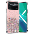 Etui do Xiaomi Poco X4 Pro 5G, Glittery, różowe