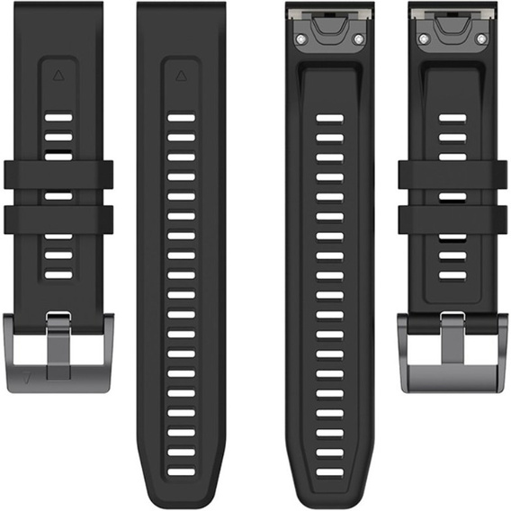 Pasek Silikonowy QuickFit 20mm do Garmin Fenix 5S/6S/7S/ 8 43mm, Czarny