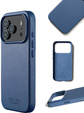 Etui Mujjo Skórzane do iPhone 17 Pro Max, MagSafe, niebieskie