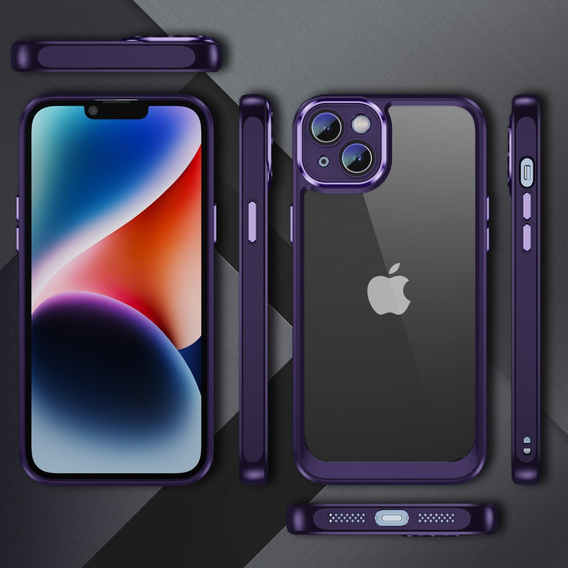 Etui do iPhone 15 Plus, ERBORD Impact Guard, ciemnofioletowe