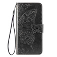 Etui z klapką do Samsung Galaxy M33, Butterfly, czarne