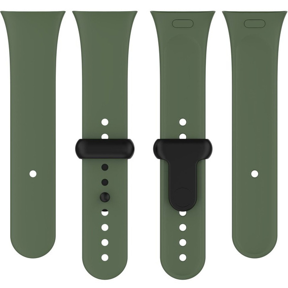 Pasek Silikonowy do Xiaomi Redmi Watch 3, Zielony / Czarny