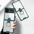 Etui GKK Corners Dropproof do Samsung Galaxy Z Flip 4 5G, Transparent Green