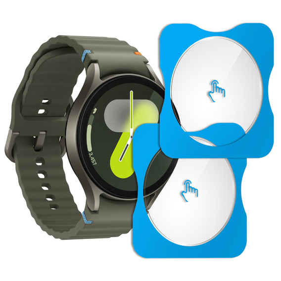2x Szkło Hartowane z ramką do montażu ERBORD do Samsung Galaxy Watch 7 44mm