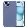 Etui do iPhone 15 Plus, Silicone Lite, szare
