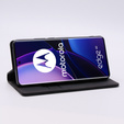 Etui do Motorola Edge 40, ERBORD Vintage portfel z klapką, czarne