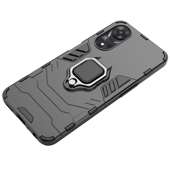 Etui do Oppo A78 5G, Kickstand Ring, czarne