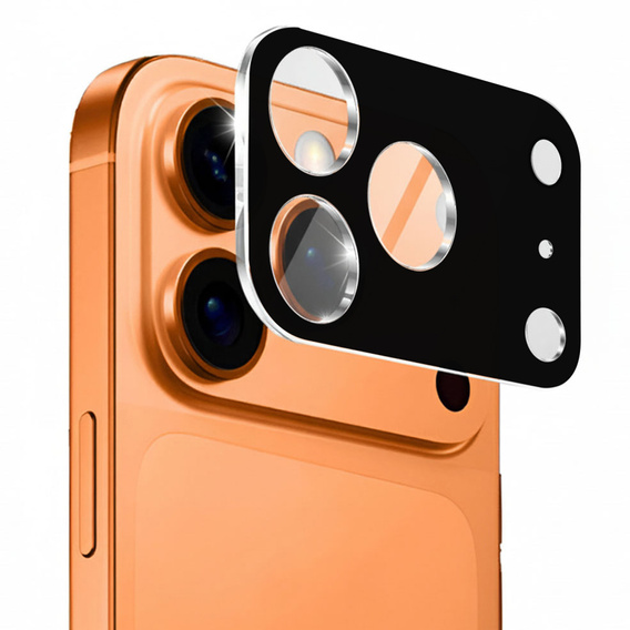 2x Szkło hartowane ERBORD na wyspę aparatów do iPhone 17 Pro, czarne