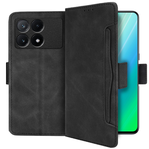 Etui z klapką do Xiaomi Poco X6 Pro 5G, Card Slot, czarne