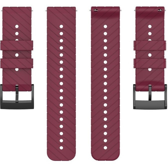 Pasek Silikonowy do Suunto 9 24 mm - Wine Red