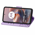 Etui z klapką do Motorola Moto G56 5G, Butterfly, fioletowe