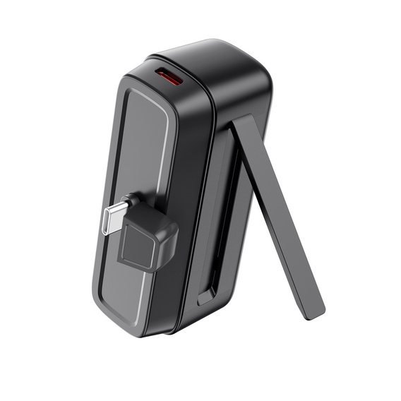 Powerbank XO PR244 5000 mAh 20W z wtykiem USB-C – kompaktowa moc w Twojej kieszeni - czarny