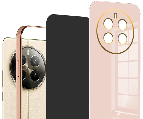 Etui do Realme 12 Pro 5G / 12 Pro+ 5G, Glamour CamShield, różowe rose gold