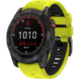 Pasek Silikonowy QuickFit do Garmin Fenix 22mm, Żółty / Czarny