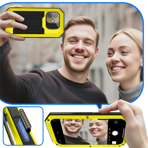 Etui pancerne do iPhone 17, R-JUST, żółte