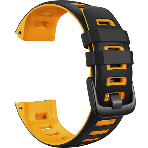 Pasek silikonowy dwukolorowy do Garmin Instinct – pomarańczowo-czarny