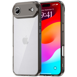 Etui do iPhone Air, silikonowe z twardym tyłem, przydymione czarne