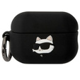 Etui Karl Lagerfeld do AirPods Pro 2, Silicone Choupette, Czarne