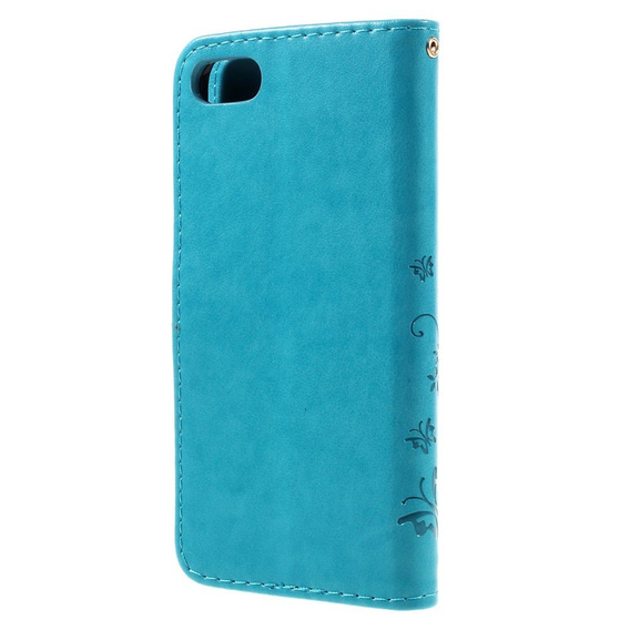 Etui z klapką do iPhone 7/8/SE 2020/SE 2022, Butterfly, niebieskie