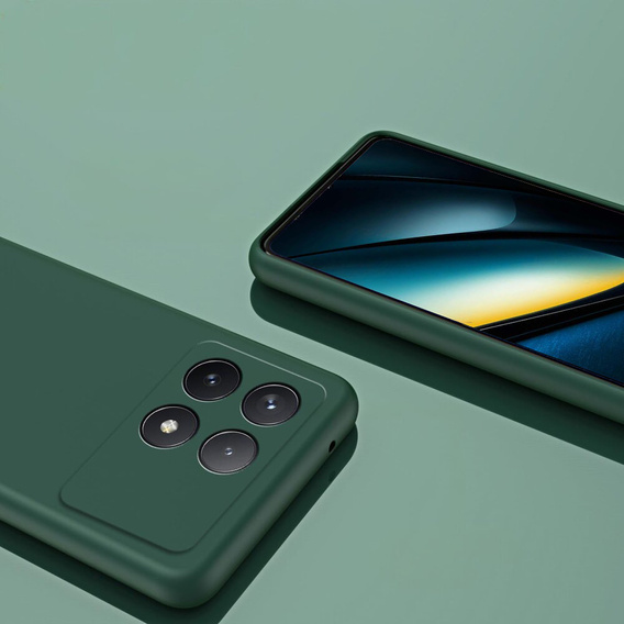 Etui do Xiaomi Poco F6 Pro, Silicone Lite, ciemnozielone