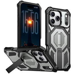 Etui ochronne do iPhone 17 Pro do MagSafe, z podstawką, szare