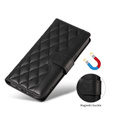 Etui z klapką do Honor 400 Pro 5G, Crossbody Leather Wallet, czarne