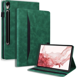 Etui do Samsung Galaxy Tab S10 FE+ Plus, Classic, z miejscem na rysik, zielone
