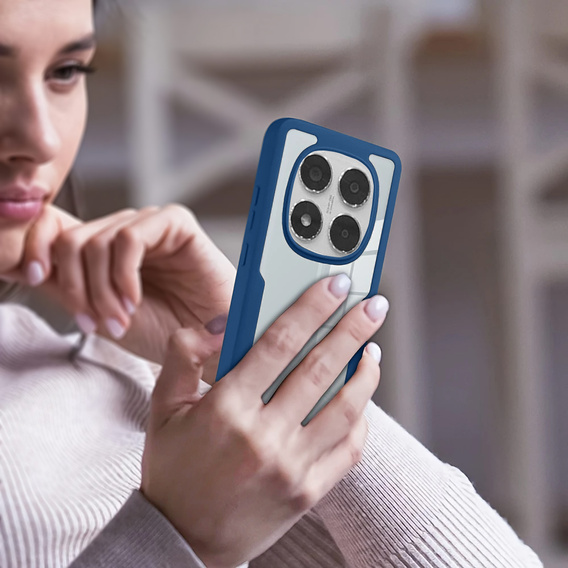 Etui do Xiaomi Redmi Note 14 Pro 5G / 14 Pro+ 5G, Shockproof, z folią, granatowe
