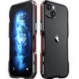 Etui LUPHIE do iPhone 14, Armor Bumper, czarne / czerwone