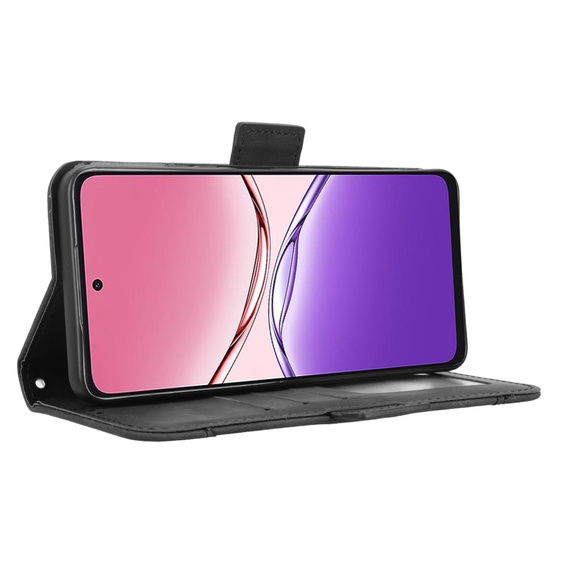 Etui z klapką do Oppo A5 Pro 5G, Card Slot, czarne