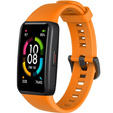 Pasek Silikonowy do Huawei Band 6 / Honor Band 6, Pomarańczowy