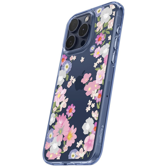 Etui Spigen do iPhone 15 Pro, Liquid Crystal, Blossom, Kwiaty