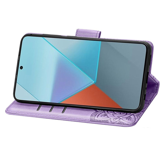 Etui z klapką do Xiaomi Redmi Note 13 Pro 5G, Butterfly, fioletowe
